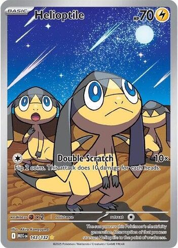 Pokemon - Helioptile - 52/132 - Mega Evolutions - Full Art Illustration Rare - Single Card in Kuwait