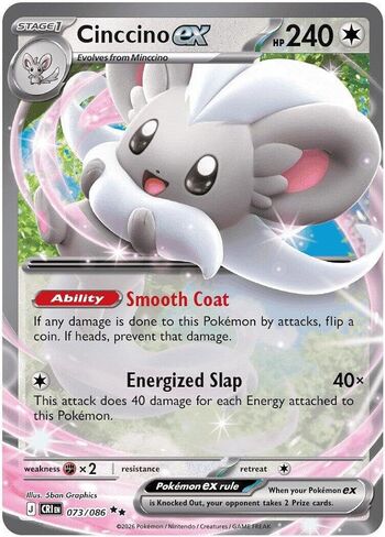 Pokemon - Cinccino ex 073/086 - Chaos Rising - Double Rare - Foil Single Card in Kuwait