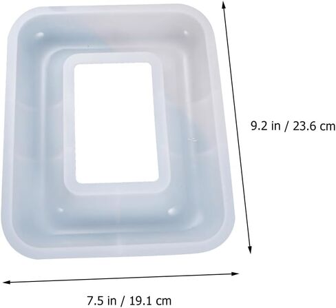 Photo Frame Mold 9.29X7.51X1.18In Silicone DIY Craft Mold for Resin Picture Frame Making Flexible Clear Non-Stick Tool for Home Decor in Kuwait