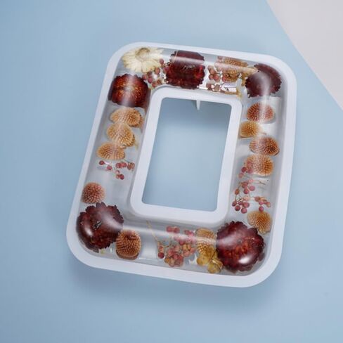Photo Frame Mold 9.29X7.51X1.18In Silicone DIY Craft Mold for Resin Picture Frame Making Flexible Clear Non-Stick Tool for Home Decor in Kuwait