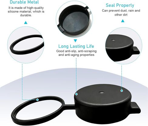 Capless Gas Cap Cover, Dustproof Capless Gas Cap with Tether 2.375Inch ID, Waterproof Gas Cap Replacement, Universal Fuel Tank Caps Accessories for Car, SUV, Truck (Black) in Saudi Arabia