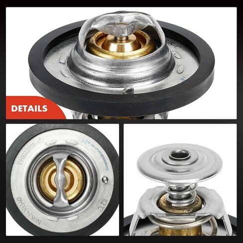 منظم حرارة سائل تبريد المحرك A-Premium متوافق مع Ford F-150 وF-150 Heritage وF-250 وF-250 Super Duty وF-350 Super Duty وF-750 وF-650 وBlue Bird وChevrolet وLincoln وMercury وPeugeot & Pontiac in Kuwait