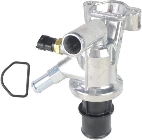 68028074AA Engine Coolant Thermostat Housing Assembly Compatible with Jeep Cherokee (KK) 2.8CRD Turbo Diesel 2008-2009, Liberty (KK) 2008-2009, Dodge Nitro 2.8CRD Turbo Diesel 2007-2009 in Saudi Arabia