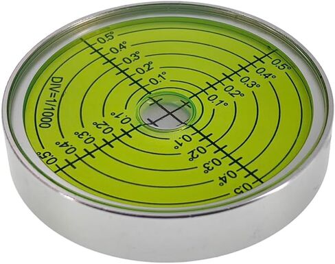 Aluminium Case Bullseye Spirit Bubble Surface Level Round Inclinometers for Surveying Instruments and Tribrachs, 60x12mm,Accuracy 15'/2 in Saudi Arabia