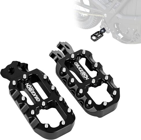 أوتاد قدم الدراجة الترابية الكهربائية، CNC 6063 من الألومنيوم للتنقل اليومي، دواسات راحة للدراجة الترابية من أجل Surron Light Bee S/X، Eride Pro S/SS 2.0 3.0/SR-أسود in Kuwait