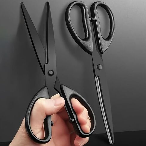 1pc of Large,Thick Black Scissors with a Black Anti-Rust Finish And a Non-Stick Coating,Suitable for Various Uses in Daily Home in Kuwait