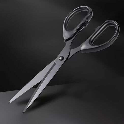 1pc of Large,Thick Black Scissors with a Black Anti-Rust Finish And a Non-Stick Coating,Suitable for Various Uses in Daily Home in Kuwait