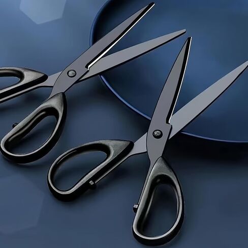1pc of Large,Thick Black Scissors with a Black Anti-Rust Finish And a Non-Stick Coating,Suitable for Various Uses in Daily Home in Kuwait