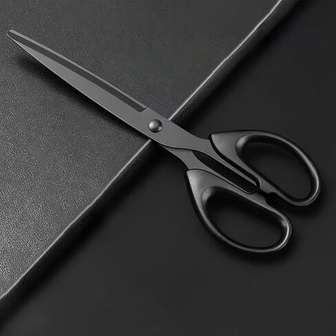 1pc of Large,Thick Black Scissors with a Black Anti-Rust Finish And a Non-Stick Coating,Suitable for Various Uses in Daily Home in Kuwait