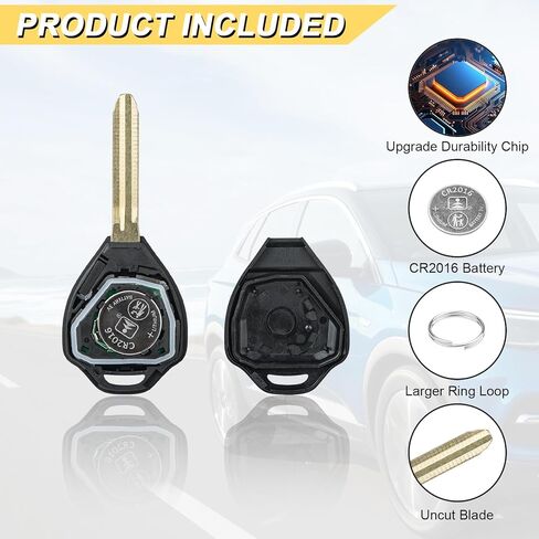 Vurkcy Key Fob Replacement for 2007-2013 Toyota Yaris/ 05-12 Scion TC/ 12-13 IQ/ 08-14 XD Car Keyless Entry Remote Control, MOZB41TG, 3 Buttons in Kuwait