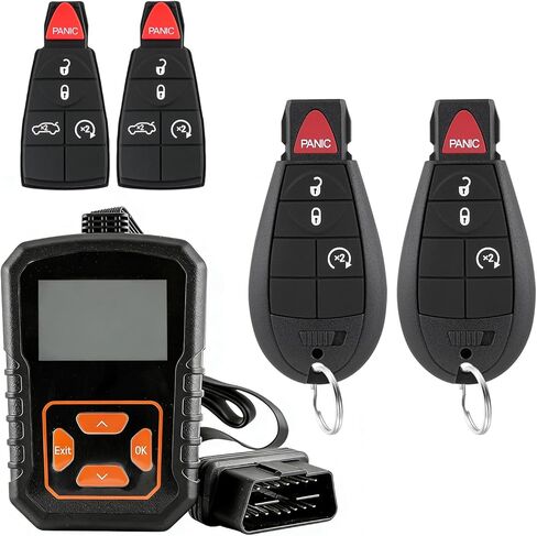 DIY Key Fob Kit Replacement 2008 2009 2010 2011 2012 Dodge Ram 1500 2500 3500 Journey Challenger Grand Caravan Jeep Grand Keyless Entry Remote Key IYZ-C01C with Simple Key OBD Tool for At Home in Saudi Arabia
