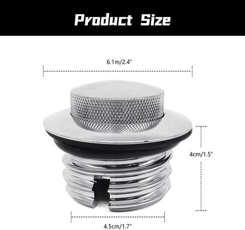 Gas Cap Pop-up Fit for Harley Softail Street Bob Breakout 114 Fat Boy Standard Heritage Deluxe 2018-2023 Replace 61100119A Silver in Saudi Arabia