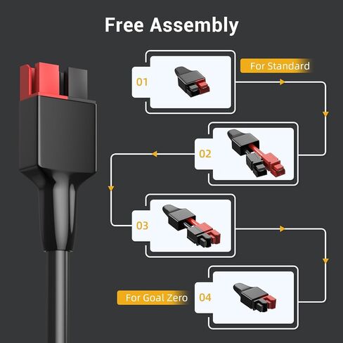 12AWG Car Cigarette Lighter Plug to Anderson Connector Extension Cable, 12V Heavy Duty DC Charging Cord with Resettable Fuse for Portable Power Station Solar Generator 12V Vehicle-4.9FT in Saudi Arabia