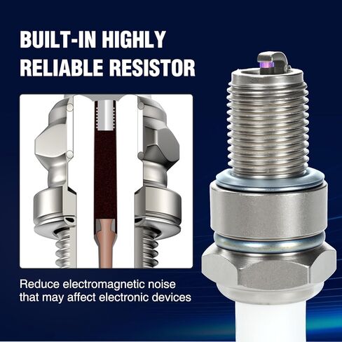 BR8ES Spark Plug for NGK 5422 BR8ES Kawasak Yama Polaris KDX220R CR250 WR250 RT180 Dirt Bike Motorcycle Marine ATV 2 PACK in Saudi Arabia