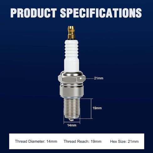 BR8ES Spark Plug for NGK 5422 BR8ES Kawasak Yama Polaris KDX220R CR250 WR250 RT180 Dirt Bike Motorcycle Marine ATV 2 PACK in Saudi Arabia