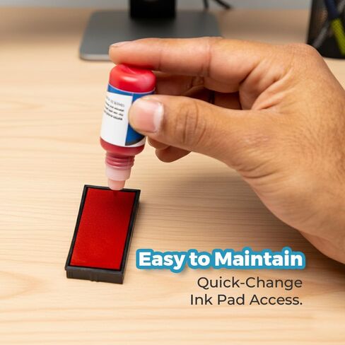 Received w/Border Self-Inking Office Rubber Stamp (Red) - Large in Kuwait