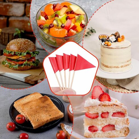 100 Pcs Red Flag Cupcake Toppers Golf Flag Toothpicks Flag Cocktail Picks Mini Golf Flags For Jello Shots Small Plain Triangle Fruit Cheese Markers For Wedding Party Buffet Appetizers Diy Decoration in Saudi Arabia