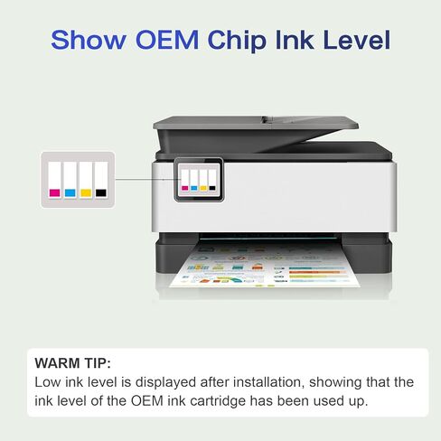 خراطيش حبر 923 لطابعات HP المتوافقة مع خراطيش حبر HP 923 تعمل مع طابعات HP OfficeJet Pro 8130e 8125e 8135e 8120e 8138e 8139e (بدون رقاقة أسود سماوي أرجواني أصفر، 923 حبر) in Kuwait