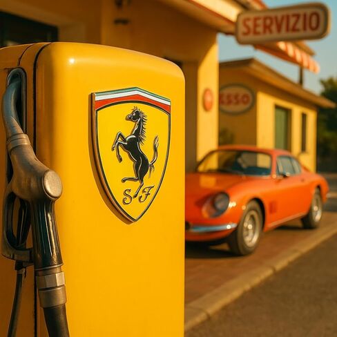 3D Emblem Sticker for Ferrari Fans – 3" x 2.5" Yellow and Chrome Resin Badge for Universal Application in Saudi Arabia