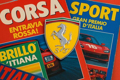 3D Emblem Sticker for Ferrari Fans – 3" x 2.5" Yellow and Chrome Resin Badge for Universal Application in Saudi Arabia