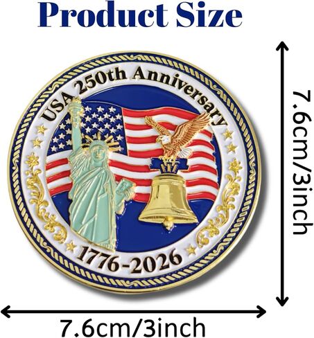 250th Anniversary 3D Metal Auto Emblem Decal America Patriotic Decals for Cars, Windows, Doors Decor Gift in Saudi Arabia