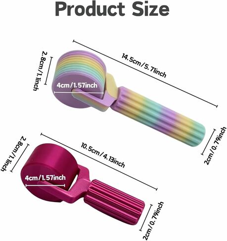 Diamond Art Roller 2 Pack for Diamond Painting, Diamond Painting Roller Tool with Protective Clear Ring & Sponge Grip, Rainbow Brayer Accessories for Pressing Loose Drills in Saudi Arabia