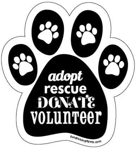 Adopt Rescue Donate Volunteer paw Magnet in Kuwait