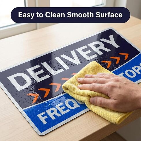 FLEX DELIVERY DRIVER Car Magnet – HEAVIE DUTY 49 Mil Thickness - REFLECTIVE Waterproof Magnetic Signs - Frequent Stops Warning Sign – Delivery Vehicle Magnet in Kuwait