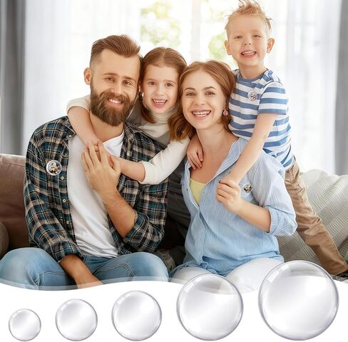 Aemygo 60 Pcs Clear Glass Dome Cabochons 50mm 40mm 30mm 25mm 22mm, 5 Sizes Crystal Dome Tile Pebbles Round Gems for Crafts, Photo Pendant, Rings, Necklaces in Kuwait