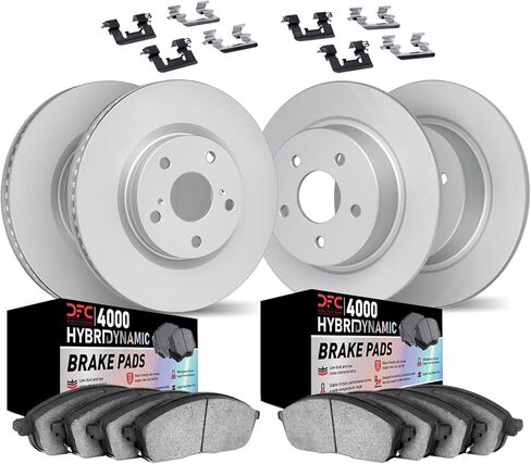 Dynamic Friction Company Front and Rear Brake Kit For 2013-2020 Ford Fusion; 2014-2018 Ford Special; 2013-2016 Lincoln MKZ| 4000 HybriDynamic Brake Pads and Rotors Kit| Hardware Included in Kuwait