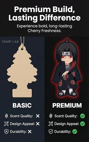 PumpCar 2 pieces double-sided Itachi hanging cartoon cherry-scented funny car air freshener Cool hanging for rearview mirror Car Interior Accessories Gifts in Saudi Arabia