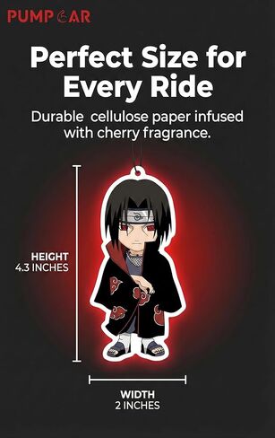 PumpCar 2 pieces double-sided Itachi hanging cartoon cherry-scented funny car air freshener Cool hanging for rearview mirror Car Interior Accessories Gifts in Saudi Arabia