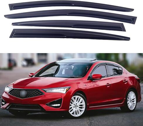 Window Visors for Acura ILX 2013 2014 2015 2016 2017 2018 2019 2020, Window Deflector Rain Guards Sun Visors Vent Deflectors, Tape-On Style in Saudi Arabia