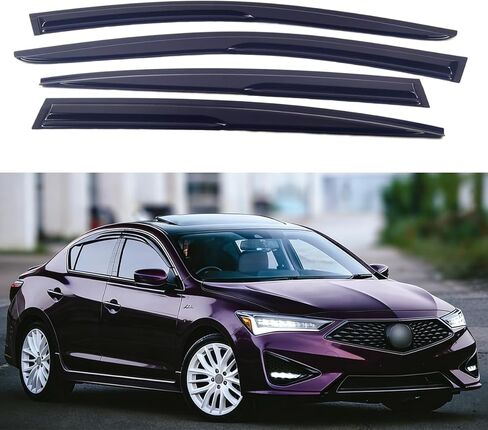 Window Visors for Acura ILX 2013 2014 2015 2016 2017 2018 2019 2020, Window Deflector Rain Guards Sun Visors Vent Deflectors, Tape-On Style in Saudi Arabia