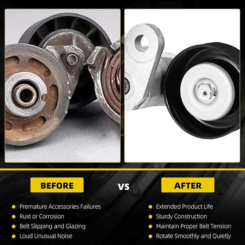 Dasbecan 38159 A/C Belt Tensioner Compatible with Chevy Tahoe 2000-2008, Gmc Yukon 2000-2008, Cadillac Escalade 2002-2008, Chevy Avalanche 2002-2008 Replaces# 38159 88996998 12562065 in Kuwait