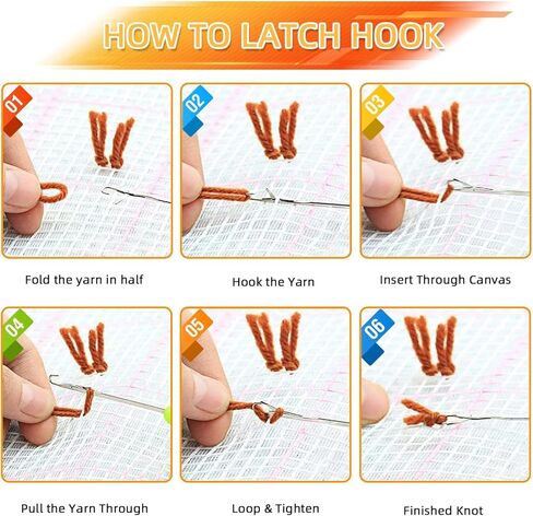 AKZYTUE 12 Rolls Latch Hook Yarn, Precut Rug Yarn for Latch Hook Kits, Crochet Yarn Bundles for Latch Hook Rug Making, DIY Tapestry Crafts for Adults & Beginners,Burgundy in Kuwait