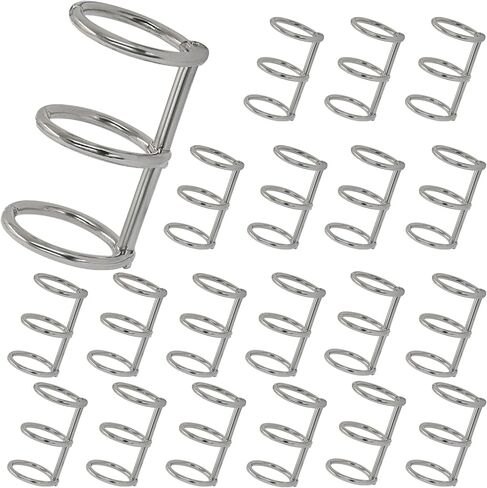 10Pcs Black Metal 3 Ring Loose Leaf Binders Book Rings, 3 Ring Snap Ring Binder for Organizing Documents, Papers, and Notebooks, Ideal for Office, School, and Home Use in Saudi Arabia