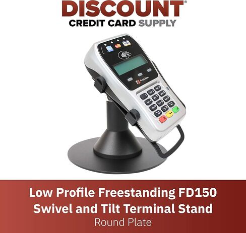 حامل DCCSstands قائم بذاته، دوار وإمالة منخفض، FD35 / FD40 PIN Pad مع لوحة مستديرة، أسود in Kuwait