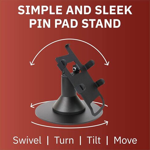 حامل DCCSstands قائم بذاته، دوار وإمالة منخفض، FD35 / FD40 PIN Pad مع لوحة مستديرة، أسود in Kuwait