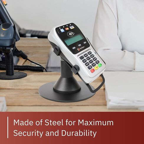 حامل DCCSstands قائم بذاته، دوار وإمالة منخفض، FD35 / FD40 PIN Pad مع لوحة مستديرة، أسود in Kuwait