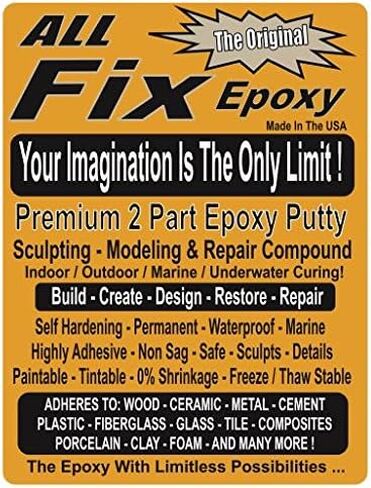 وحدة معجون إيبوكسي All-Fix بوزن 3 رطل - مجموعة 2 باينت - حوض سباحة إيبوكسي تحت الماء - All Fix بواسطة Cir-Cut Corporation - مادة إصلاح الإيبوكسي لجميع الأغراض - المنزل - تصميم المجوهرات - الفنون والحرف اليدوية - 1001 استخدام! in Kuwait
