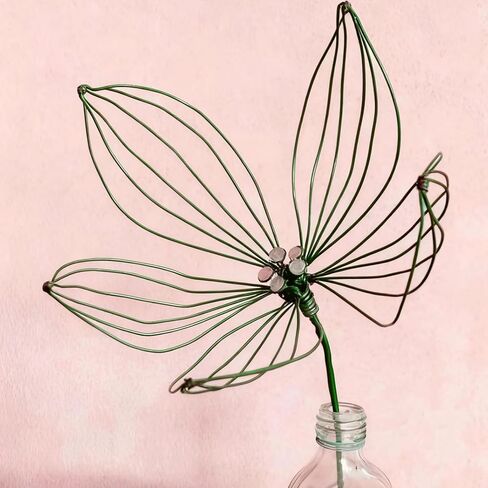 100 PCS 18 Gauge Green Floral Wire Stems for Artificial Flower Making, Florist Wire, Flower Wires for Crafts, Flower Arrangements and DIY Projects in Saudi Arabia
