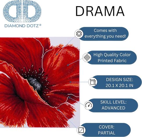 DIAMOND DOTZ Drama Diamond Painting Kits for Adults - Diamond Art Kits a Relaxing Creative Craft Kit with Dotz Gems in Kuwait