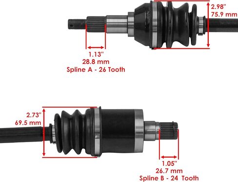Caltric Rear Right CV Joint Axle Shaft Compatible with Can-am Outlander 450 2017-2020 Except XMR,T3 in Kuwait