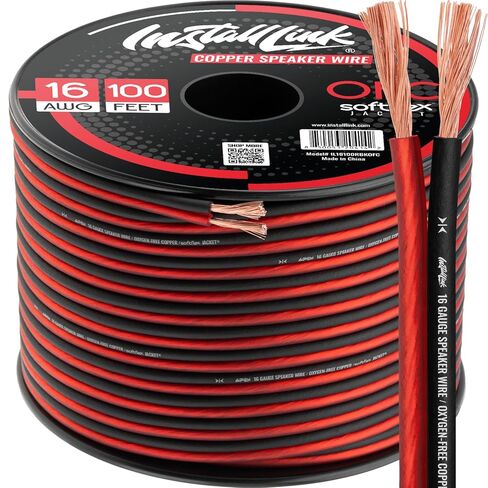 سلك مكبر صوت بقياس 16 AWG (OFC) كابل ستيريو أو مسرح منزلي أو سيارة (100 قدم) عن طريق رابط التثبيت in Saudi Arabia