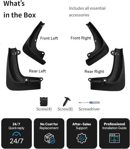 No Drill Mud Flaps for 2014-2021 Tesla Model S, OEM Style Textured Black Mud Guards, Aerodynamic Heavy Duty Front & Rear All Weather Splash Guards Set for 75/100D/P100D/Long Range Plus Trims in Saudi Arabia