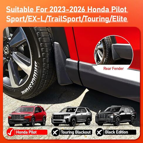 Mud Flaps Splash Guards for Honda Pilot 2023 2024 2025 2026,4PCS Front Rear Fender Fit 4th Gen Pilot Sport EX-L TrailSport Touring Elite Accessories,All Weather Tire Protector Mudguard in Saudi Arabia