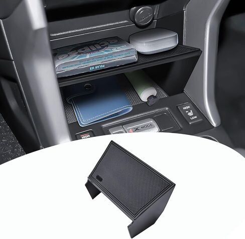 HGWEI Center Console Organizer Compatible with Subaru Forester 2013-2018 Interior Accessories, Front Gear Shift Storage Tray with Dual-Layer Design Removal Compartment Divider Insert Black in Kuwait