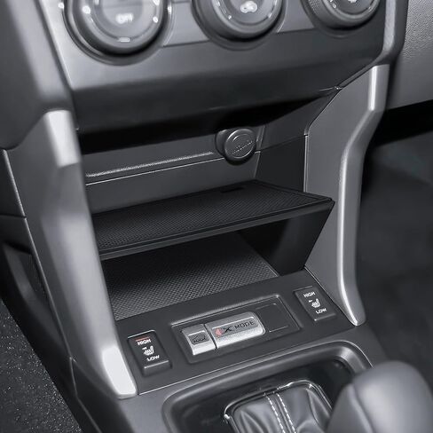HGWEI Center Console Organizer Compatible with Subaru Forester 2013-2018 Interior Accessories, Front Gear Shift Storage Tray with Dual-Layer Design Removal Compartment Divider Insert Black in Kuwait
