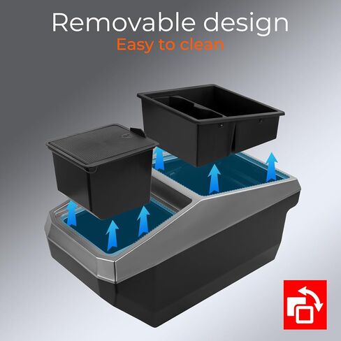 Floor Center Console Organizer for Tesla Cybertruck 2024 2025,Custom Fit Multifunctional Storage Box for 2024 2025 Cybertruck Accessories，Center Console Storage with Cup Holder in Saudi Arabia